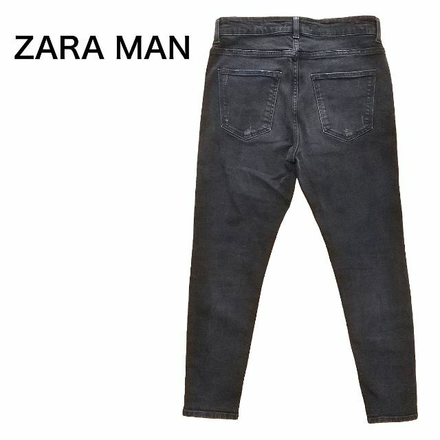 ZARA(ザラ)のZARA MAN ストレッチ テーパードブラックデニムW32約80cm メンズのパンツ(デニム/ジーンズ)の商品写真