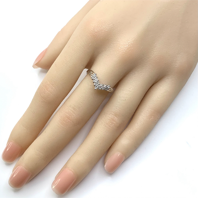 pt900 Vラインダイヤモンドリング 0.17ct 14号 | canoprint.com