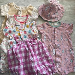 ベビーギャップ(babyGAP)の70 赤ちゃん　夏ロンパースセット(ロンパース)