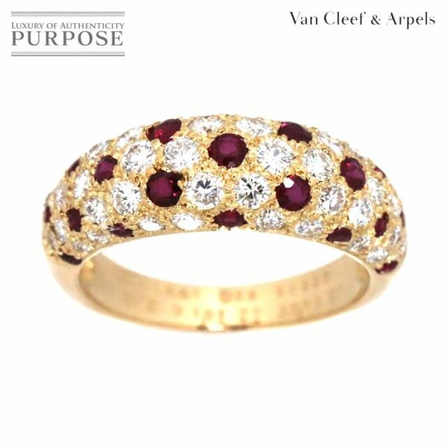 Van Cleef & Arpels(ヴァンクリーフアンドアーペル)のヴァンクリーフ & アーペル Van Cleef & Arpels 12号 リング ルビー 0.85ct ダイヤ 1.02ct K18 YG 750 指輪 VLP 90188930 レディースのアクセサリー(リング(指輪))の商品写真