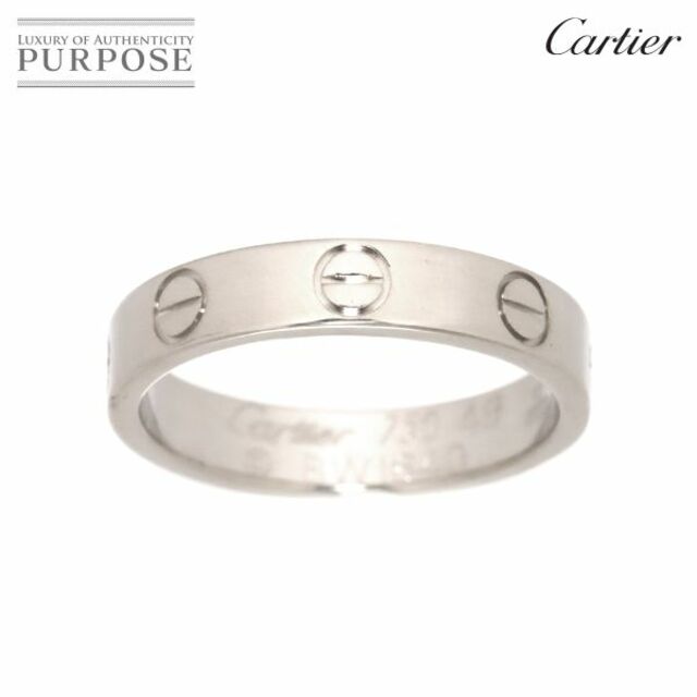 カルティエ Cartier ミニラブ #49 リング K18 WG ホワイトゴールド 750 指輪 VLP 90189233