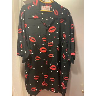 Aloha Blossom キス柄シャツ　48(3XL)(シャツ)