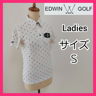 EDWIN - 【EDWIN GOLF】エドウィンゴルフ半袖ポロ/レディースＳホワイト