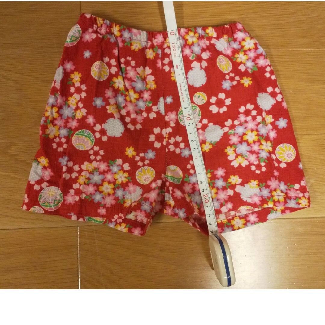 90浴衣甚平 キッズ/ベビー/マタニティのキッズ服女の子用(90cm~)(甚平/浴衣)の商品写真