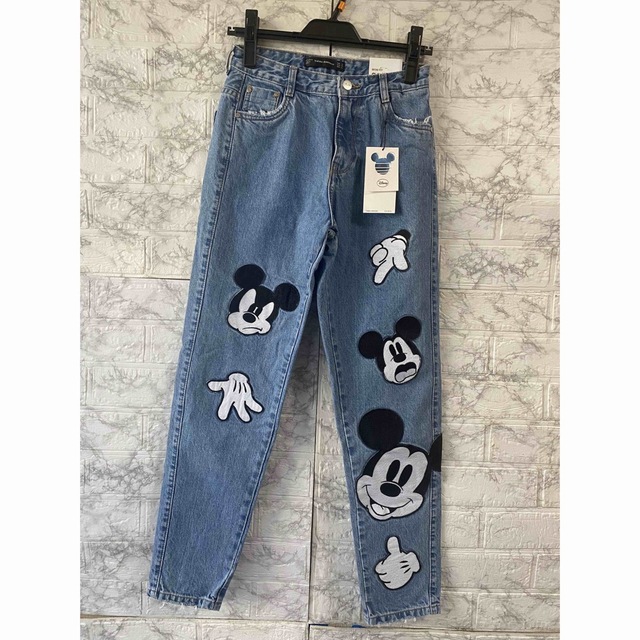 ZARA ザラ ディズニー ミッキー デニム ワッペン Disney