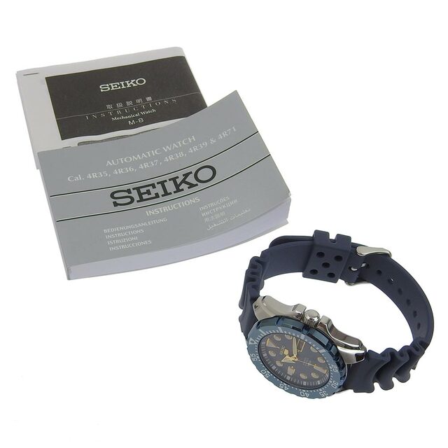 【本物保証】 超美品 セイコー SEIKO セイコー5 デイデイト ファイブスポーツ 裏スケ メンズ 自動巻き 腕時計 4R36 03T0  SRP605K2