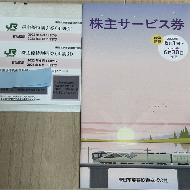 JR東日本株主優待割引券　2枚&株主サービス券