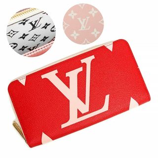 ルイヴィトン(LOUIS VUITTON)のルイ ヴィトン リバース ジッピー ウォレット 長財布 ジャイアントモノグラム ルージュ レッド ピンク M67550 箱付 LOUIS VUITTON（未使用保管品）(財布)