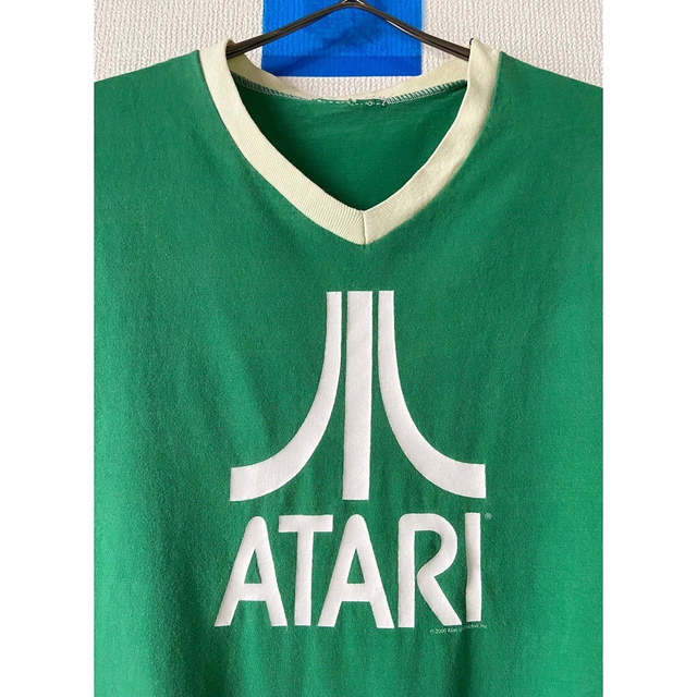 vintage atari アタリ ゲーム会社 企業系 プリント 緑 tシャツ メンズのトップス(Tシャツ/カットソー(半袖/袖なし))の商品写真