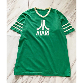 vintage atari アタリ ゲーム会社 企業系 プリント 緑 tシャツ(Tシャツ/カットソー(半袖/袖なし))