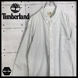 ティンバーランド(Timberland)の【希少】Timberland 長袖 コットンポプリン チェックシャツ XL 古着(シャツ)