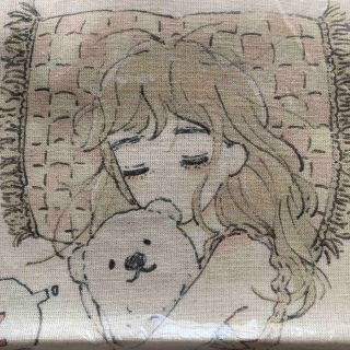 大島智子　イラストレーター　巾着