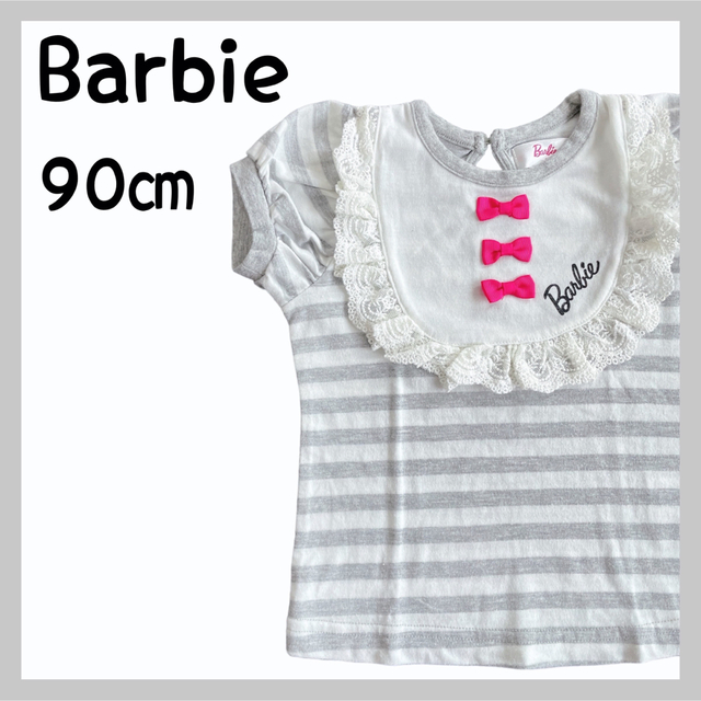 Barbie(バービー)のBarbie リボンレースTシャツ キッズ/ベビー/マタニティのベビー服(~85cm)(Ｔシャツ)の商品写真