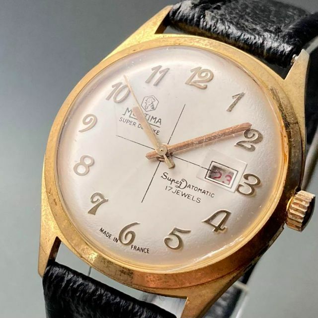 フランス製　モルティマ　手巻き　メンズ腕時計