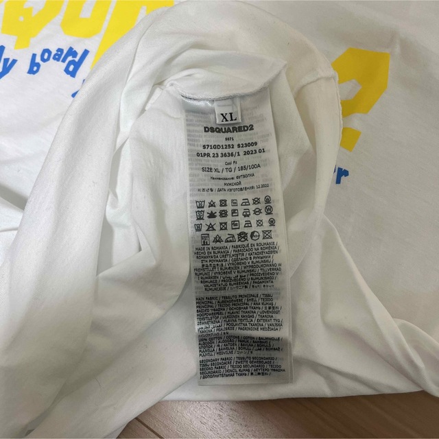 DSQUARED2(ディースクエアード)のDSQUARED2 メンズ半袖Tシャツ ホワイト メンズのトップス(Tシャツ/カットソー(半袖/袖なし))の商品写真