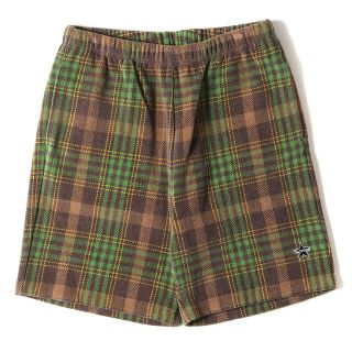 シュプリーム(Supreme)のSupreme シュプリーム パンツ サイズ:M チェック ベロア イージーショーツ Plaid Velour Short 19SS ブラウン グリーン ボトムス ショートパンツ 【メンズ】【中古】【美品】(ショートパンツ)