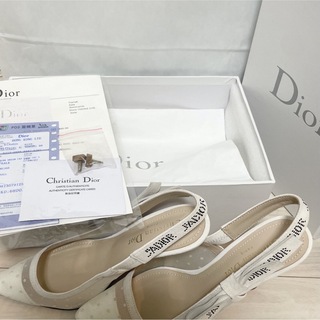 Christian Dior - DIOR ホワイトドットパンプス36⭐︎大幅値下げの通販