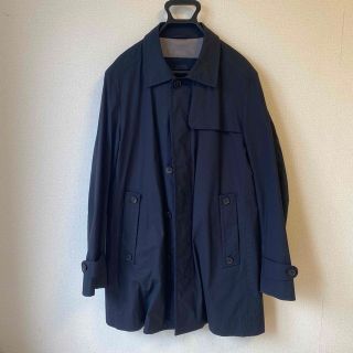 80s HUGO BOSS ステンカラー コート ロング ライナー ビスコース