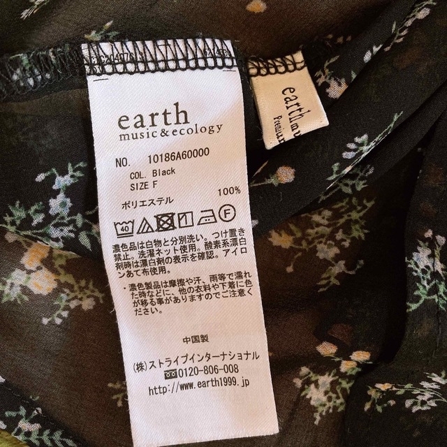 earth music & ecology(アースミュージックアンドエコロジー)のシースルー　トップス　ブラウス レディースのトップス(シャツ/ブラウス(半袖/袖なし))の商品写真