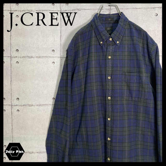 【希少】J.CREW/ジェイクルー 長袖 コットン チェックシャツ US