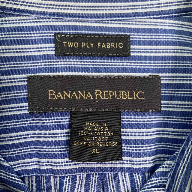 Banana Republic(バナナリパブリック)の【希少】90s オールド BANANA REPUBLIC 長袖 ストライプシャツ メンズのトップス(シャツ)の商品写真