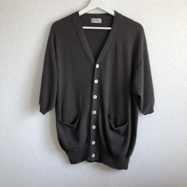 BED J.W. FORD(ベッドフォード)のベッドフォード　Damage half sleeves cardigan メンズのトップス(カーディガン)の商品写真