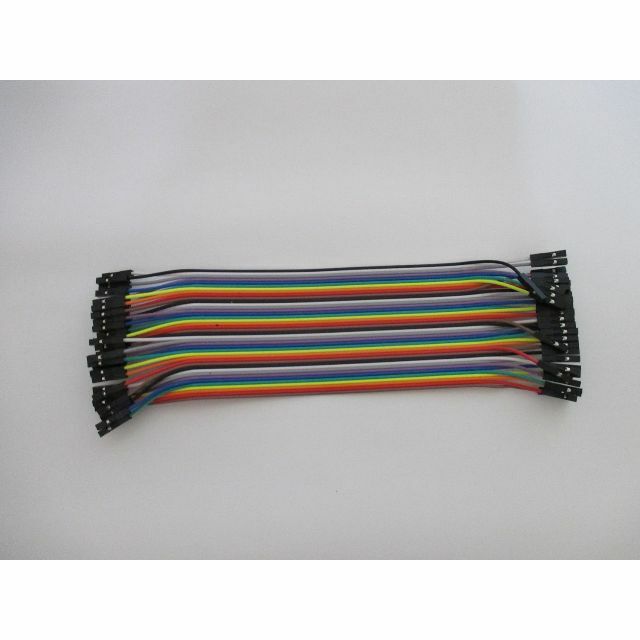ブレッドボード.ジャンパーワイヤー(メス-メス)20cm 40本;HP0322; インテリア/住まい/日用品のインテリア/住まい/日用品 その他(その他)の商品写真