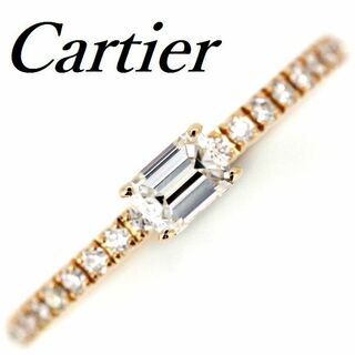 カルティエ(Cartier)のエタンセル ドゥ カルティエ エメラルドカット ダイヤモンド K18PG ♯47(リング(指輪))