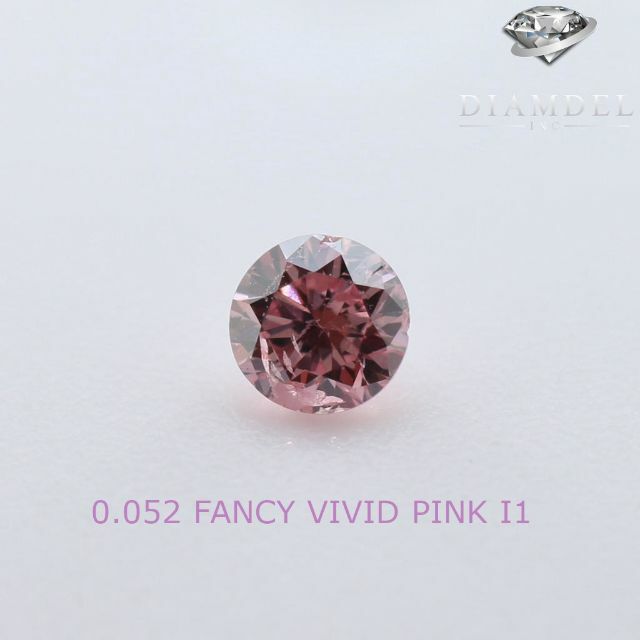 ピンクダイヤモンドルース/FANCY VIVID PINK/ 0.052 ct.