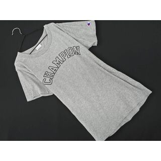 チャンピオン(Champion)のChampion チャンピオン ロゴ プリント 半袖 Tシャツ sizeM/グレー ■◆ レディース(Tシャツ(半袖/袖なし))