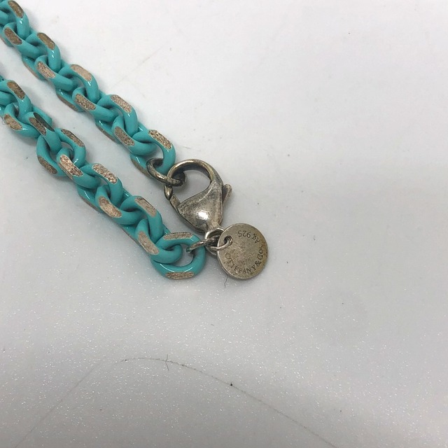 【美品】TIFFANY&Co. ハート オニキス ブレスレット AG925