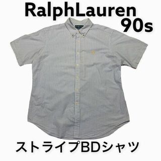 ポロラルフローレン(POLO RALPH LAUREN)の半袖シャツ　XL BDシャツ　ラルフ　Ralph 90s ストライプ(Tシャツ/カットソー(半袖/袖なし))