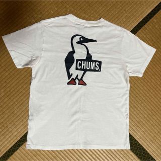 チャムス(CHUMS)のチャムス ビックプリントTシャツ バックロゴ メンズSサイズ 白(Tシャツ/カットソー(半袖/袖なし))