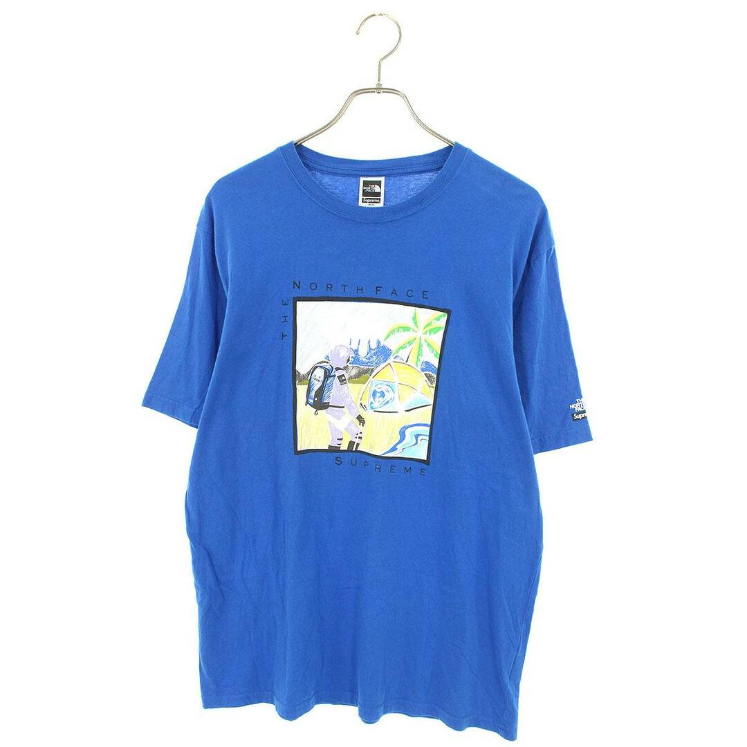 メンズシュプリーム ×ノースフェイス THE NORTH FACE  22SS  Sketch S/S Top スケッチアートプリントTシャツ  メンズ M