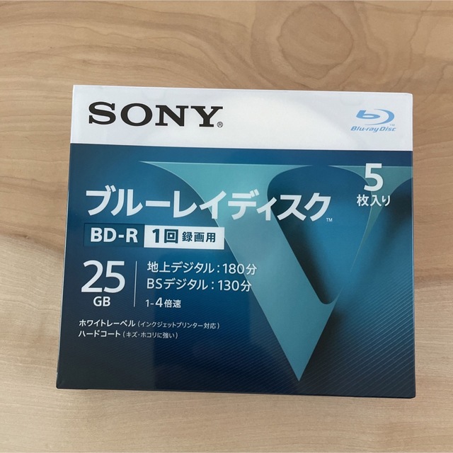 SONY(ソニー)のソニー ブルーレイR4倍速1層 Vシリーズ 5BNR1VLPS4(5枚入) スマホ/家電/カメラのテレビ/映像機器(その他)の商品写真