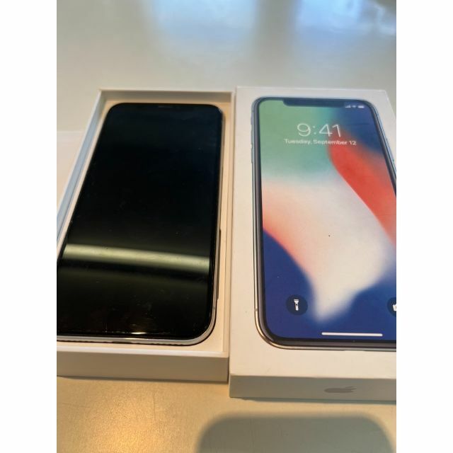 SIMフリー iphone X 256GB シルバースマートフォン/携帯電話