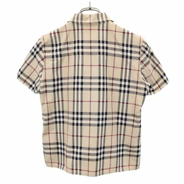 バーバリー 半袖 チェック柄 シャツ 8 ベージュ BURBERRY キッズ 【中古】 【230531】 メール便可