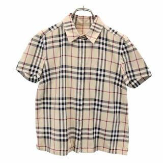 BURBERRY - バーバリー 半袖 チェック柄 シャツ 8 ベージュ BURBERRY