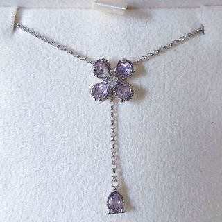 0.13ct スタージュエリー ダイヤモンドネックレス PT950 フラワー