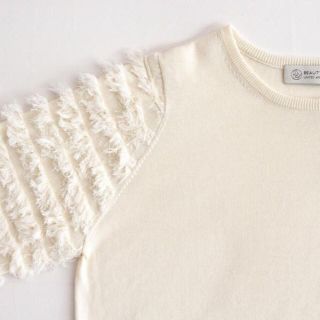 ビューティアンドユースユナイテッドアローズ(BEAUTY&YOUTH UNITED ARROWS)のb&y フリンジニット(ニット/セーター)