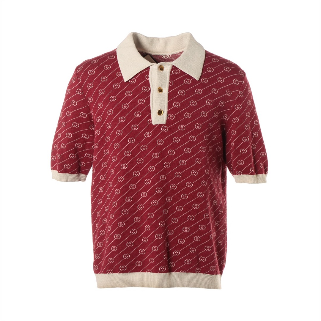 GUCCI - グッチ GG コットン×シルク L レッド メンズ その他トップス