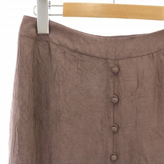 TODAYFUL(トゥデイフル)のトゥデイフル フロントボタンサテンスカート ロング マキシ タイト 38 M 紫 レディースのスカート(ロングスカート)の商品写真