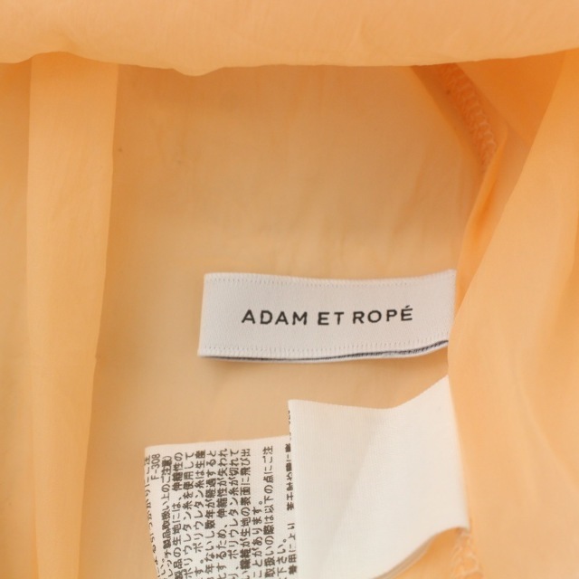 Adam et Rope'(アダムエロぺ)のアダムエロペ カットソー ニット クルーネック シアー 長袖 F オレンジ レディースのトップス(カットソー(長袖/七分))の商品写真