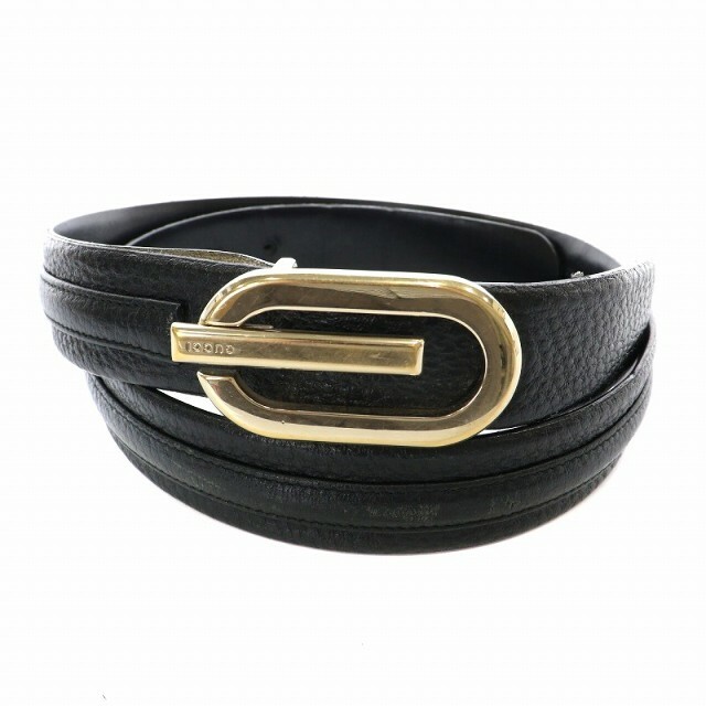 Gucci - グッチ ベルト ハトメタイプ Gバックル レザー 80 32 黒