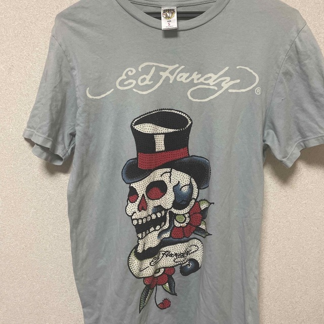 DON ED HARDY DON ED HARDYラメプリント ポロシャツ