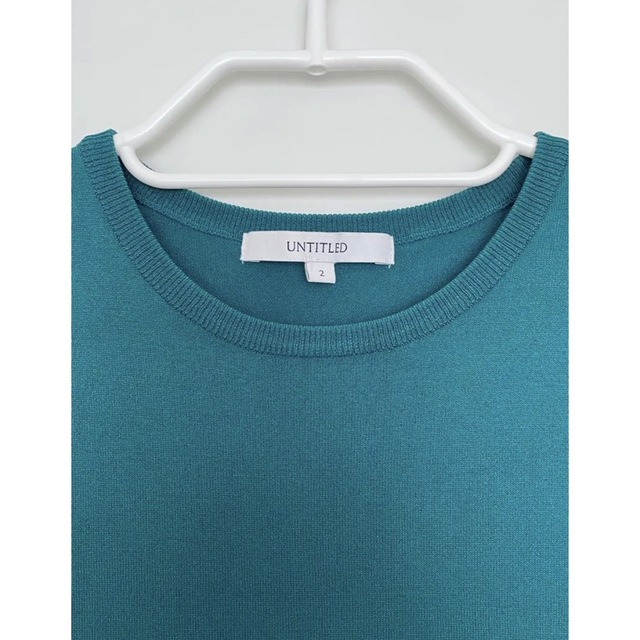 UNTITLED(アンタイトル)のアンタイトル　UNTITLED ノースリーブ M 緑　グリーン　深緑 レディースのトップス(Tシャツ(半袖/袖なし))の商品写真