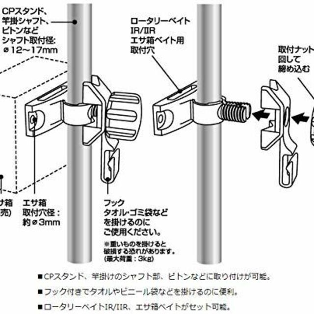 ふるさと割】 ＣＰエサ箱ホルダー ダイワ