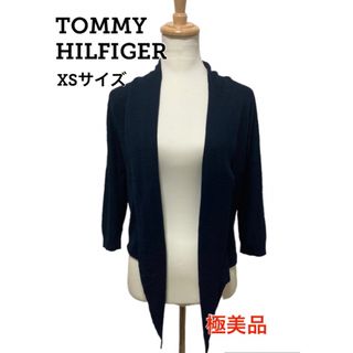 トミーヒルフィガー(TOMMY HILFIGER)のTOMMY ブラック 長袖 ショール カーディガン ボレロ トミー ヒルフィガー(カーディガン)