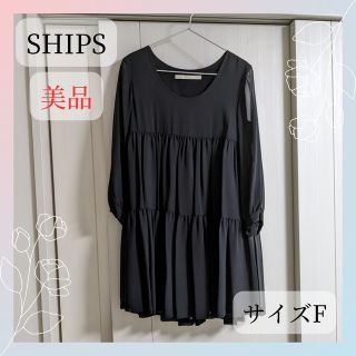 カージュ(Khaju)の❁シップス　Khaju　ブラック　シースルー　ギャザーワンピース❁(ミニワンピース)