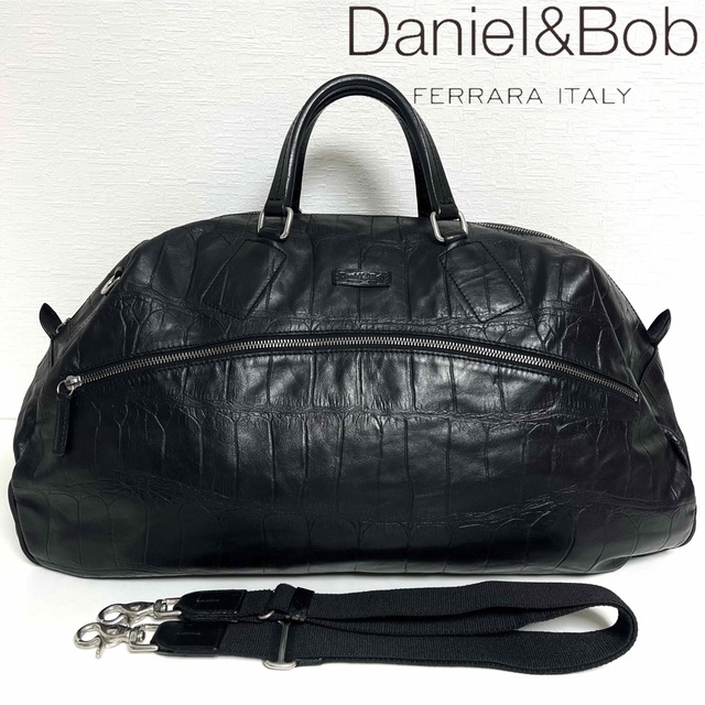 【美品】Daniel\u0026Bob クロコ型押し　レザー　ショルダーバッグ　2way